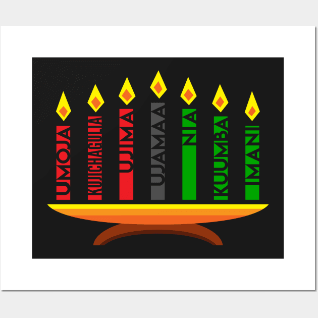 Kwanzaa Candles Holiday Wall Art by Elvdant